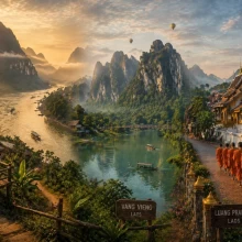 Du Lịch Laos Nature 5N4Đ: Nong Khiaw – Vang Vieng – Luang Prabang Khám Phá Thiên Nhiên