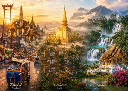 Tour Du Lịch Thái Lan – Lào 5N4Đ: Bangkok – Vientiane – Luang Prabang Hành Trình Khu Vực
