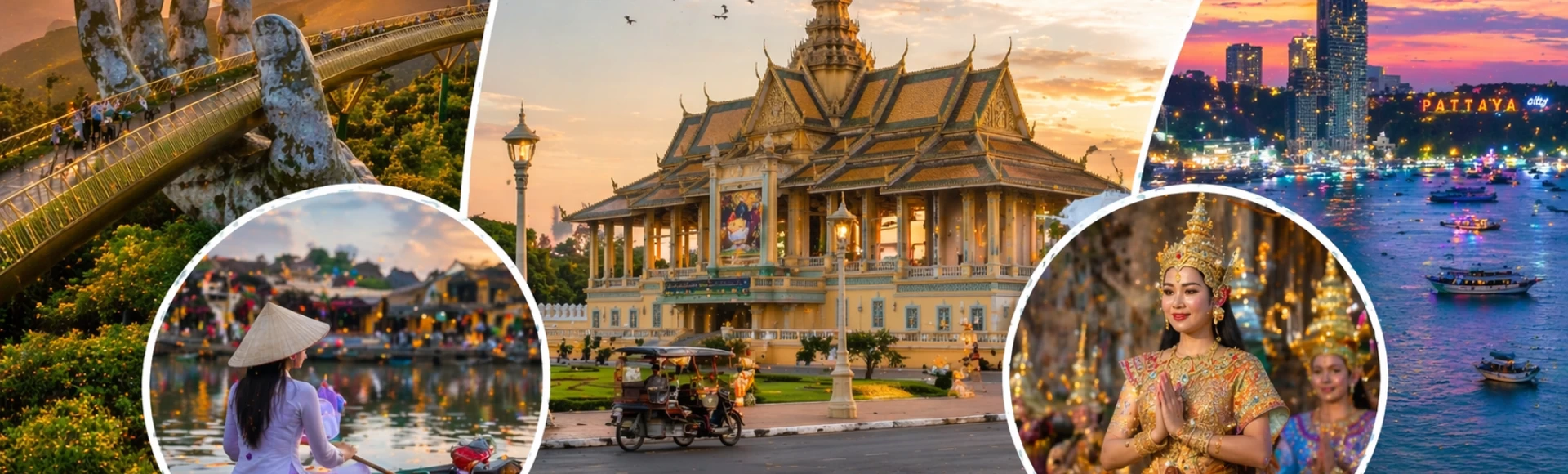Tour Du Lịch Việt Nam – Campuchia – Thái Lan 5N4Đ: Đà Nẵng – Phnom Penh – Pattaya Hành Trình Liên Quốc Gia
